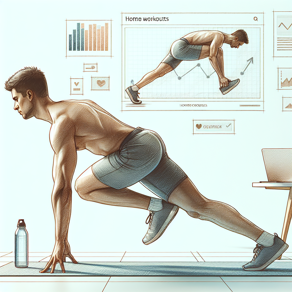 Colored-pencil illustration representing the topic: Home Fitness