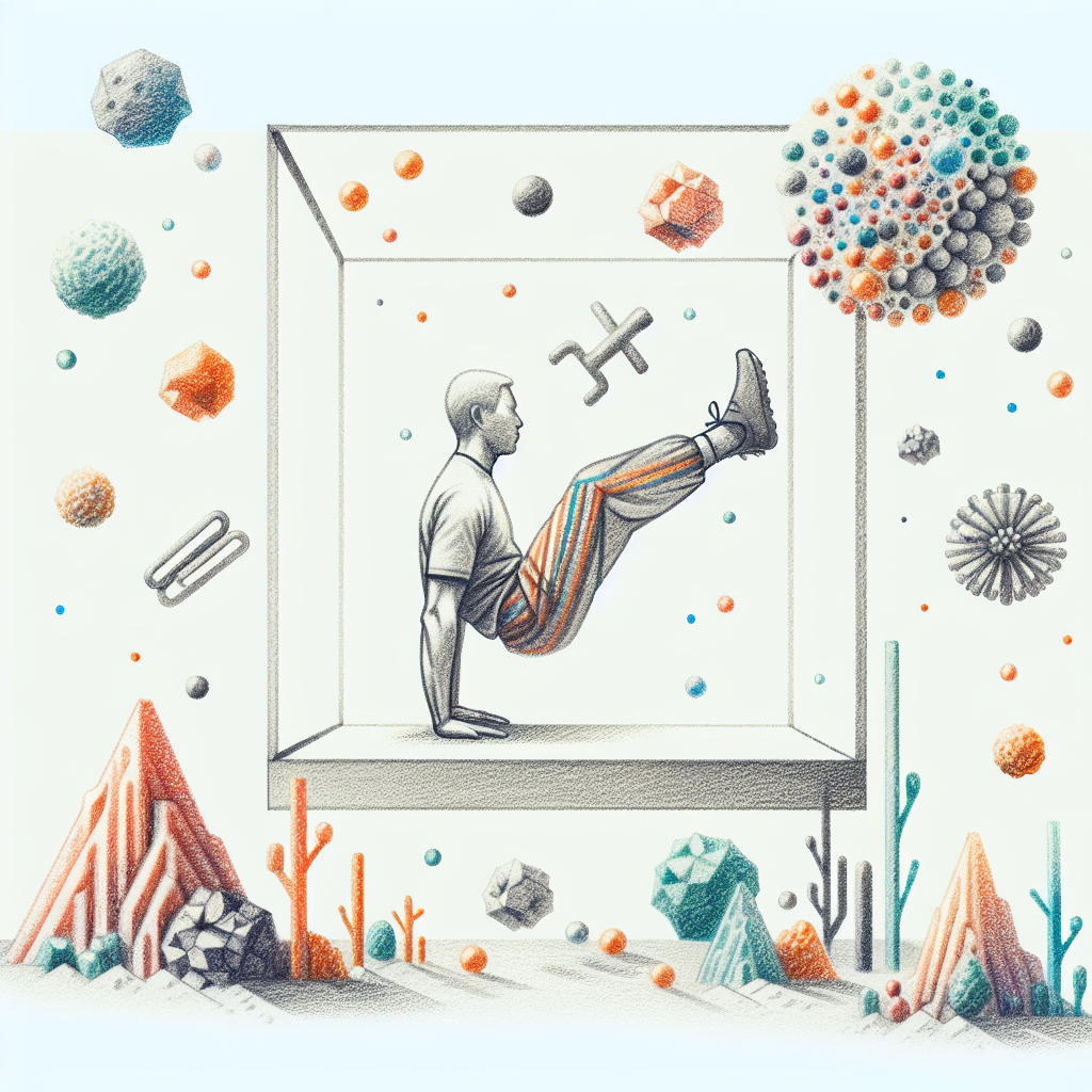 Colored-pencil illustration representing the topic: Home Fitness
