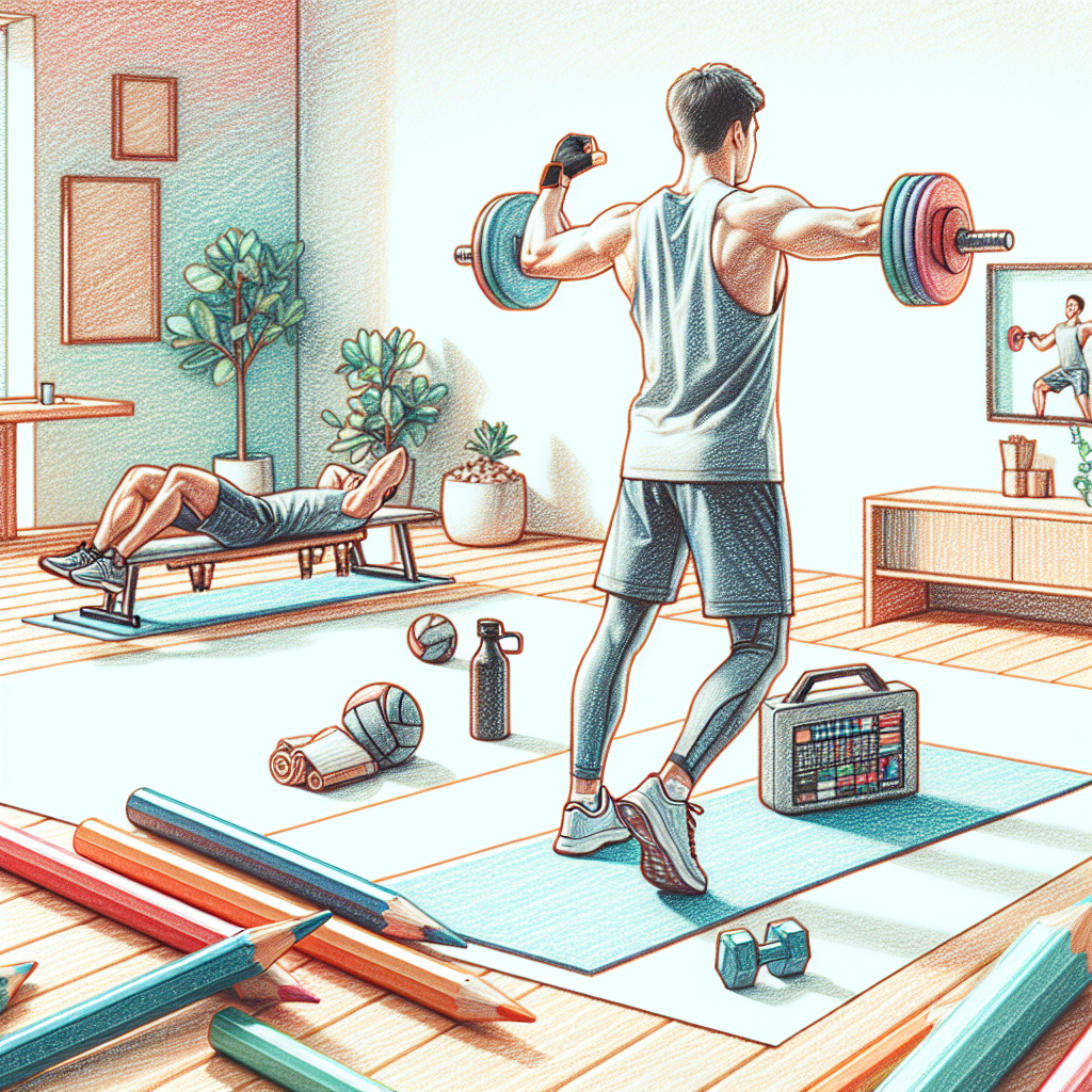 Colored-pencil illustration representing the topic: Fitness and Health