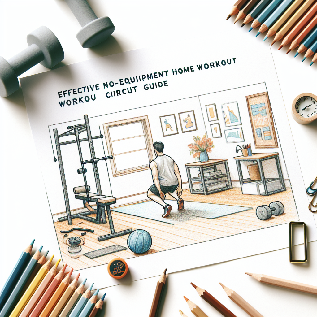 Colored-pencil illustration representing the topic: Home Workouts