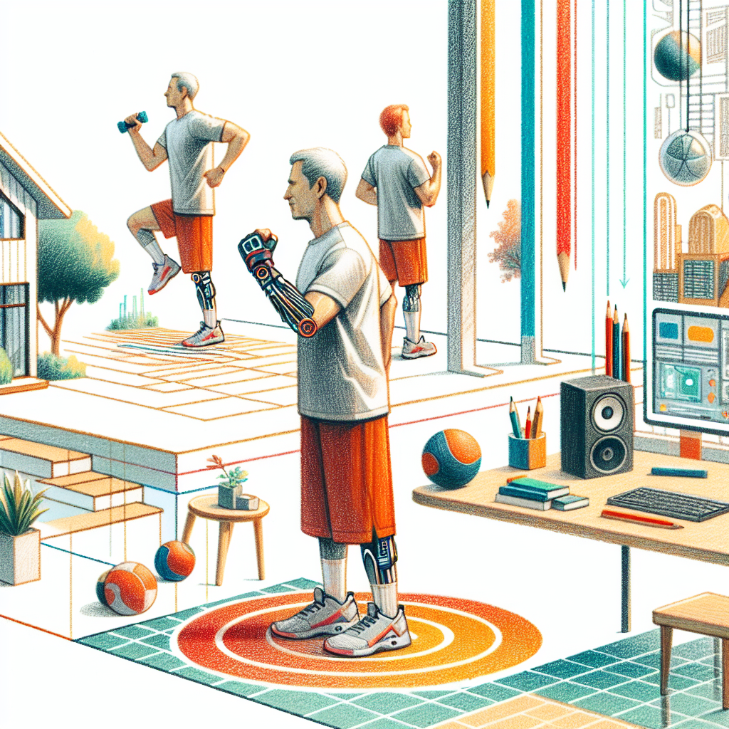 Colored-pencil illustration representing the topic: Fitness