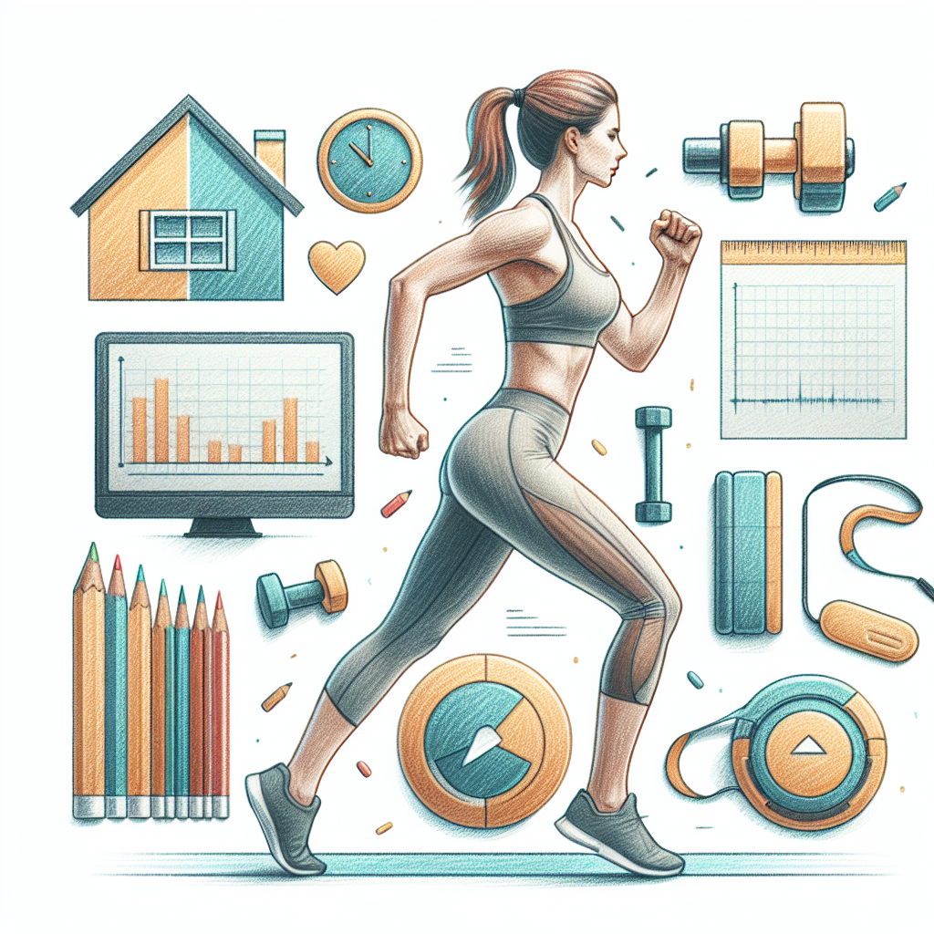 Colored-pencil illustration representing the topic: Home Workouts