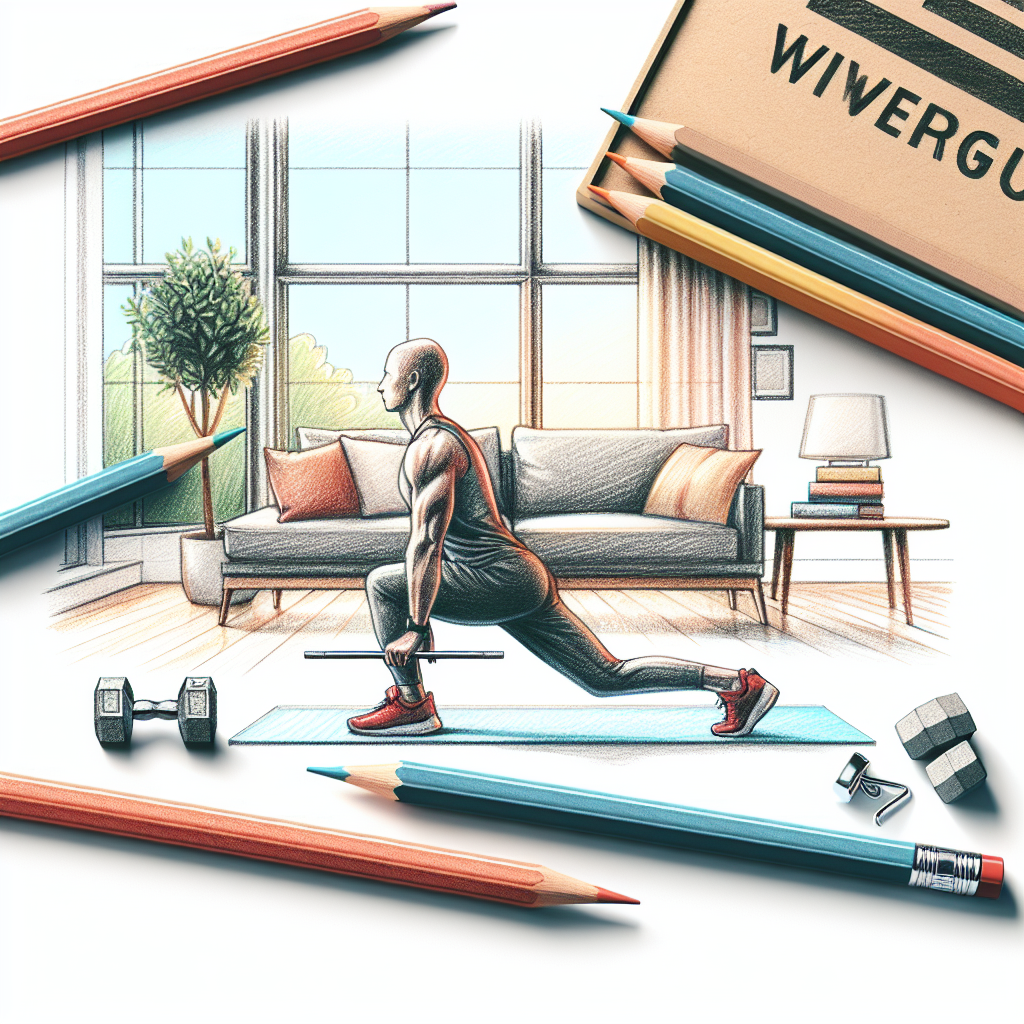 Colored-pencil illustration representing the topic: Home Workouts