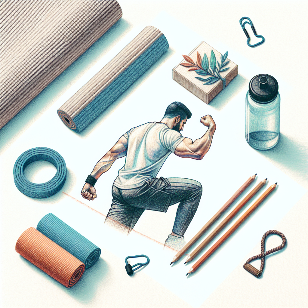 Colored-pencil illustration representing the topic: Fitness