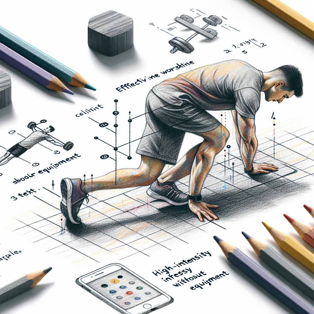 Colored-pencil illustration representing the topic: Fitness