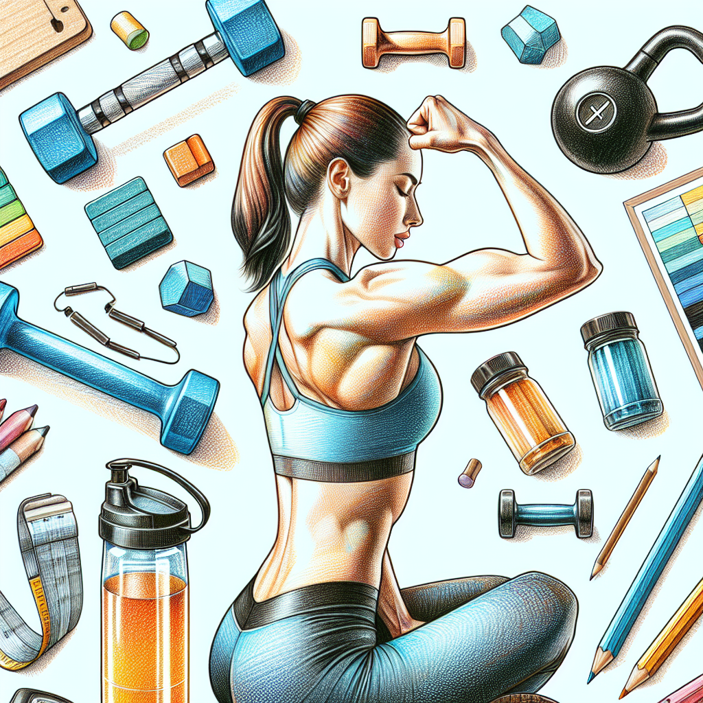 Colored-pencil illustration representing the topic: Fitness