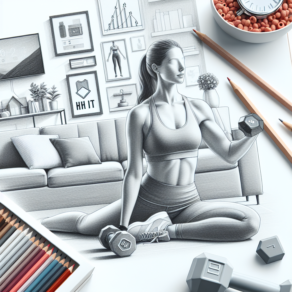 Colored-pencil illustration representing the topic: Fitness