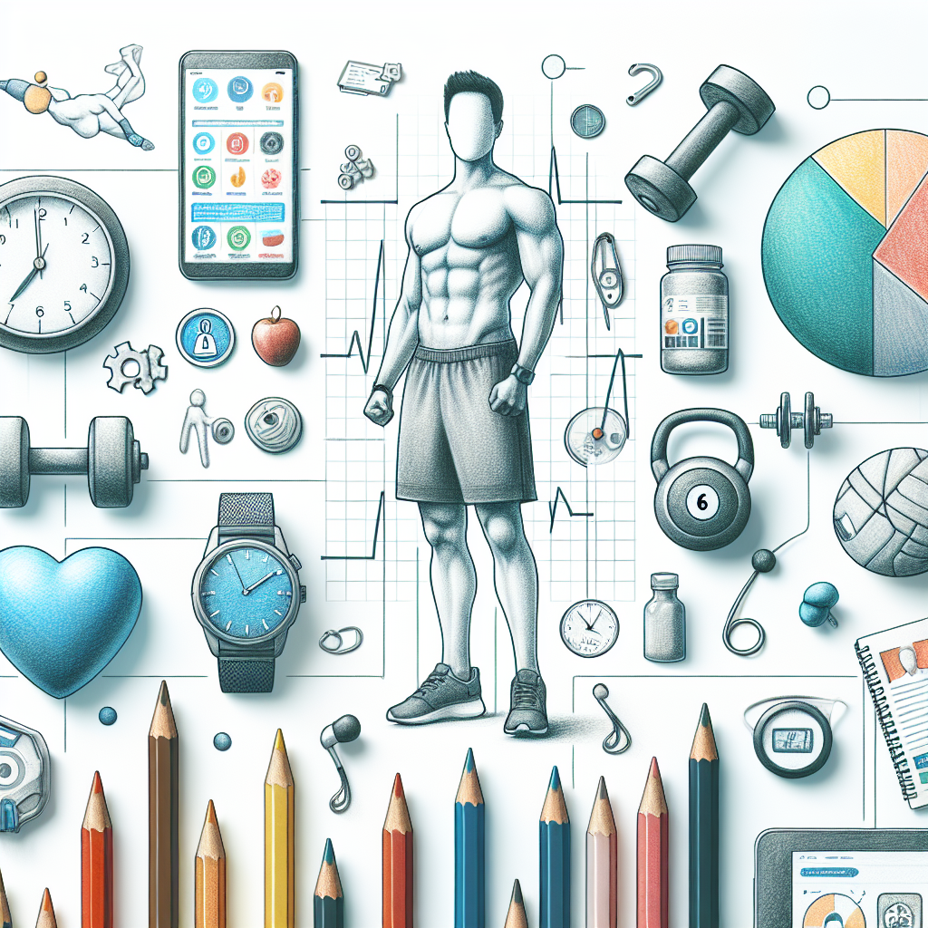 Colored-pencil illustration representing the topic: Fitness Tips