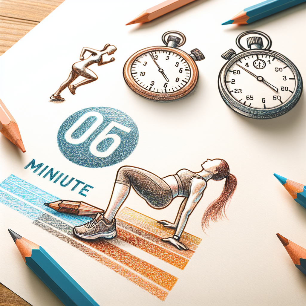 Colored-pencil illustration representing the topic: Fitness