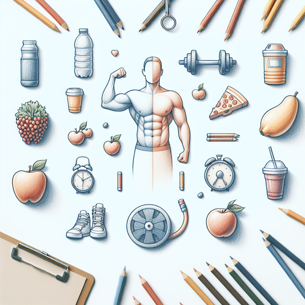 Colored-pencil illustration representing the topic: Health and Fitness