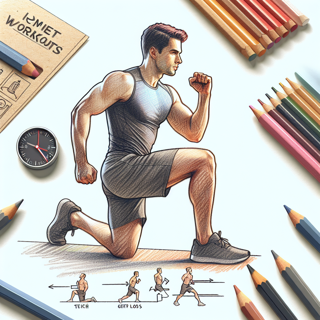 Colored-pencil illustration representing the topic: Home Workouts