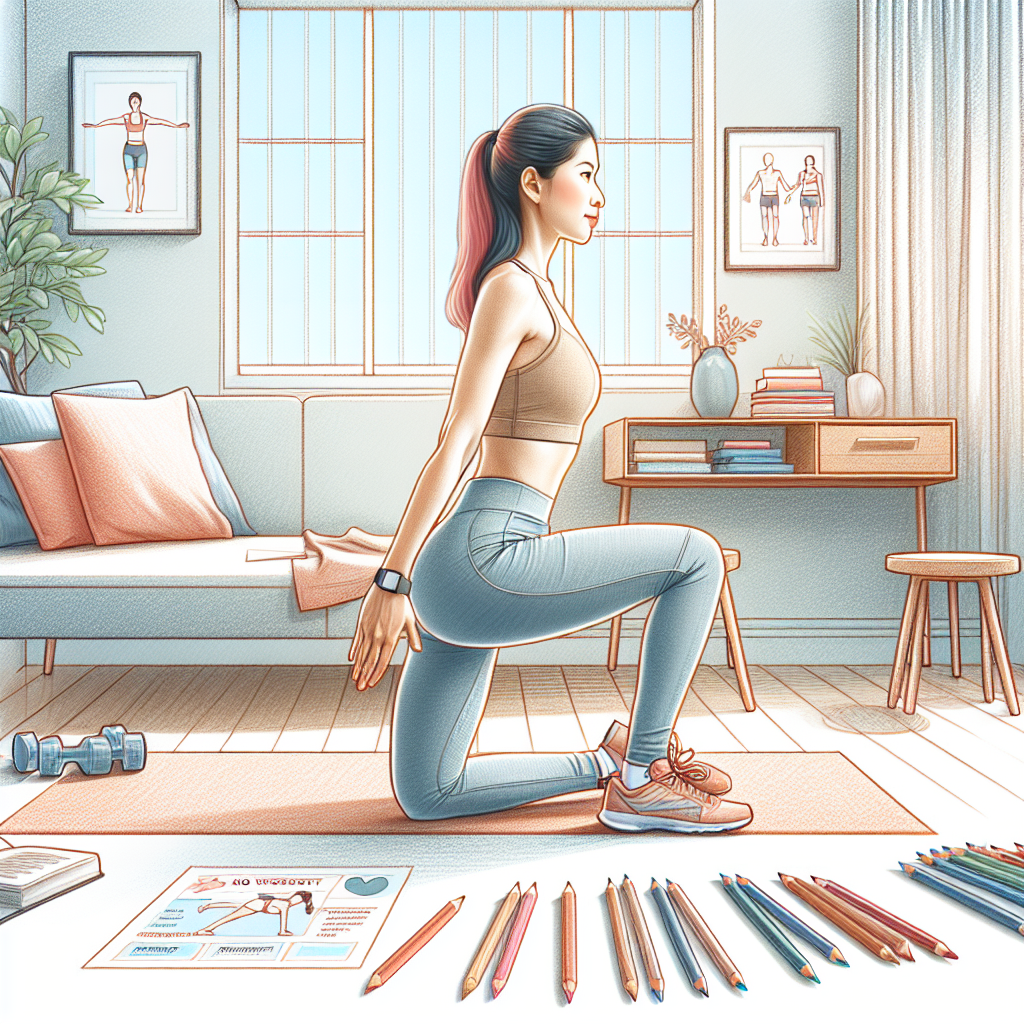 Colored-pencil illustration representing the topic: Fitness Routines