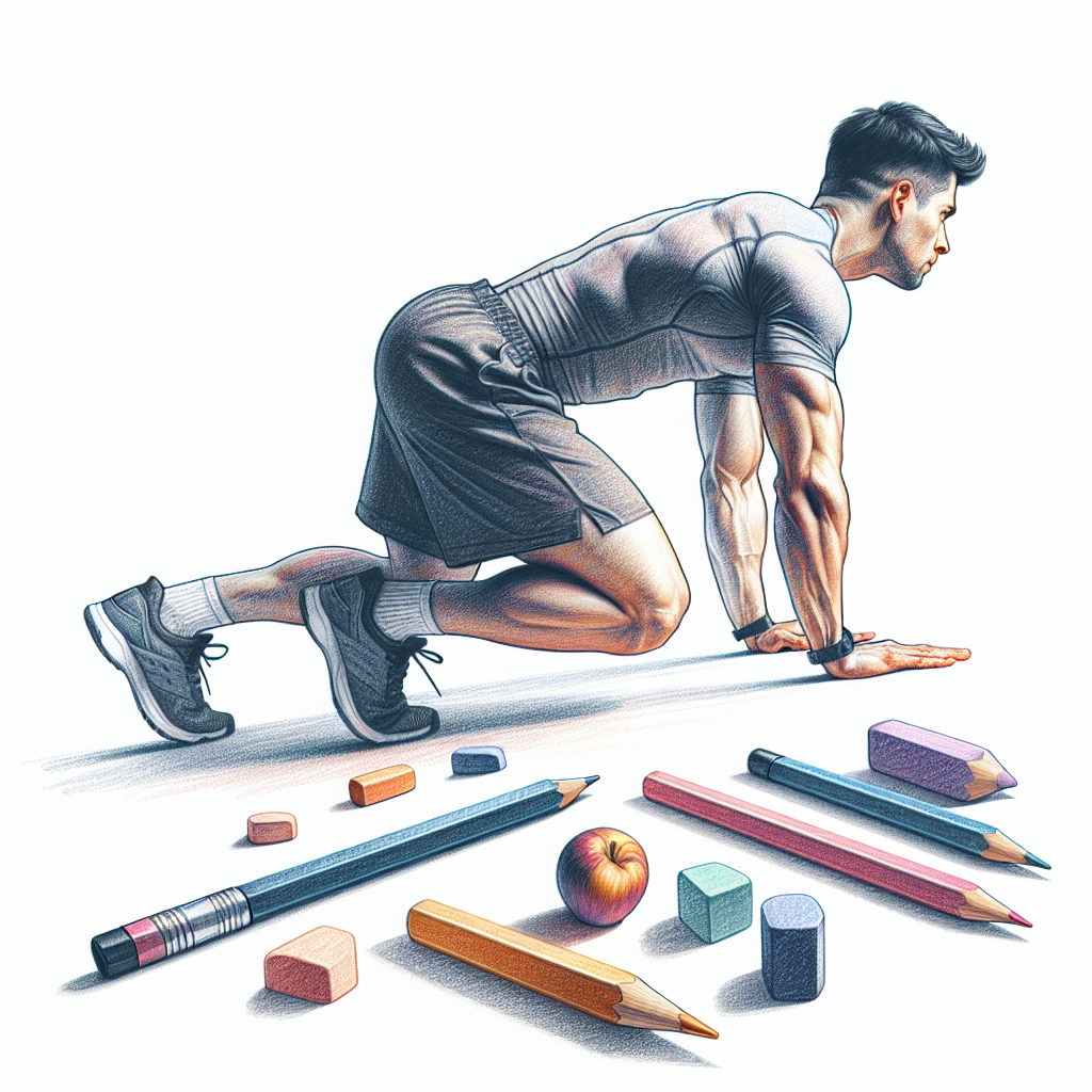 Colored-pencil illustration representing the topic: Fitness Training