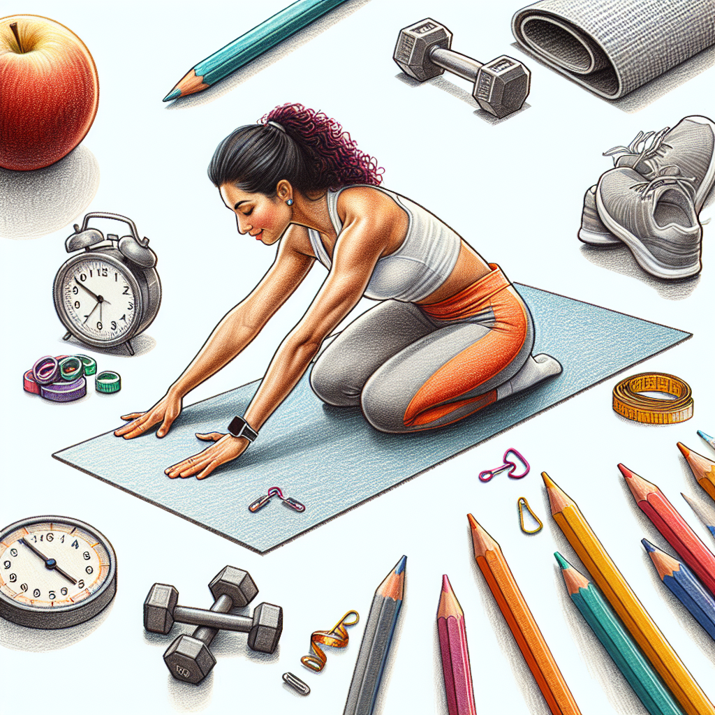Colored-pencil illustration representing the topic: Fitness and Health