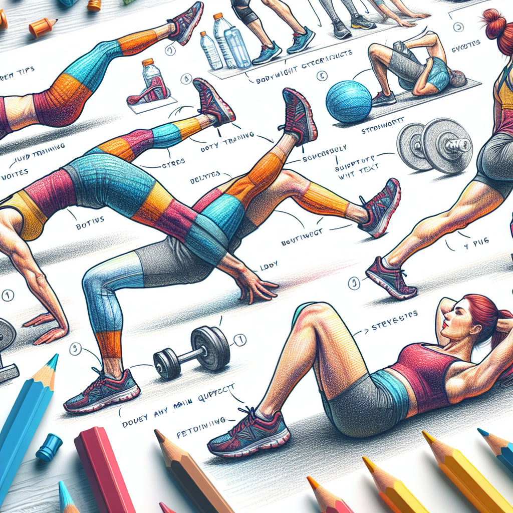 Colored-pencil illustration representing the topic: Fitness Training