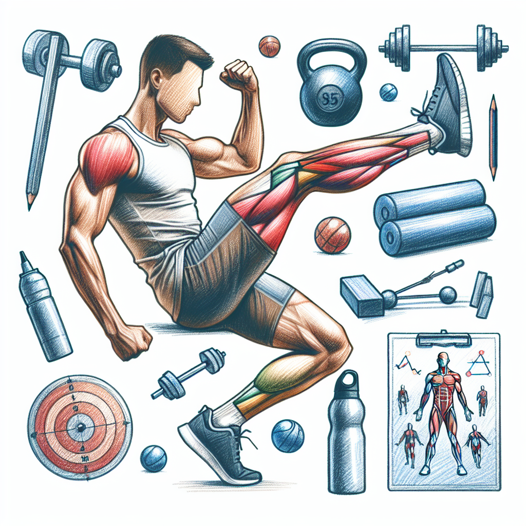 Colored-pencil illustration representing the topic: Fitness Training
