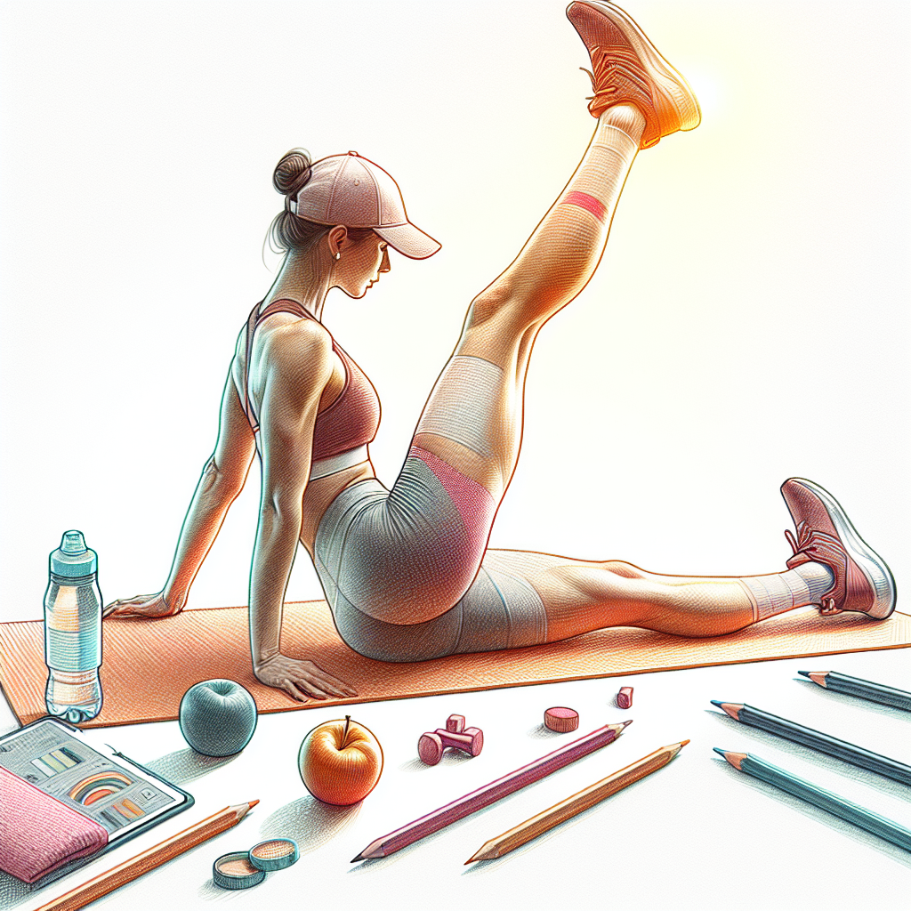 Colored-pencil illustration representing the topic: Fitness Guide