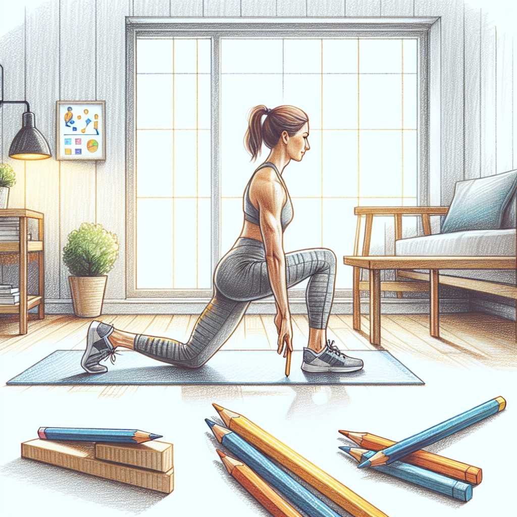 Colored-pencil illustration representing the topic: Fitness Training
