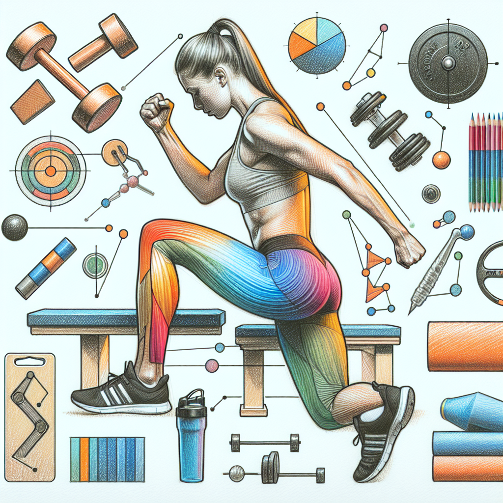 Colored-pencil illustration representing the topic: Fitness Training