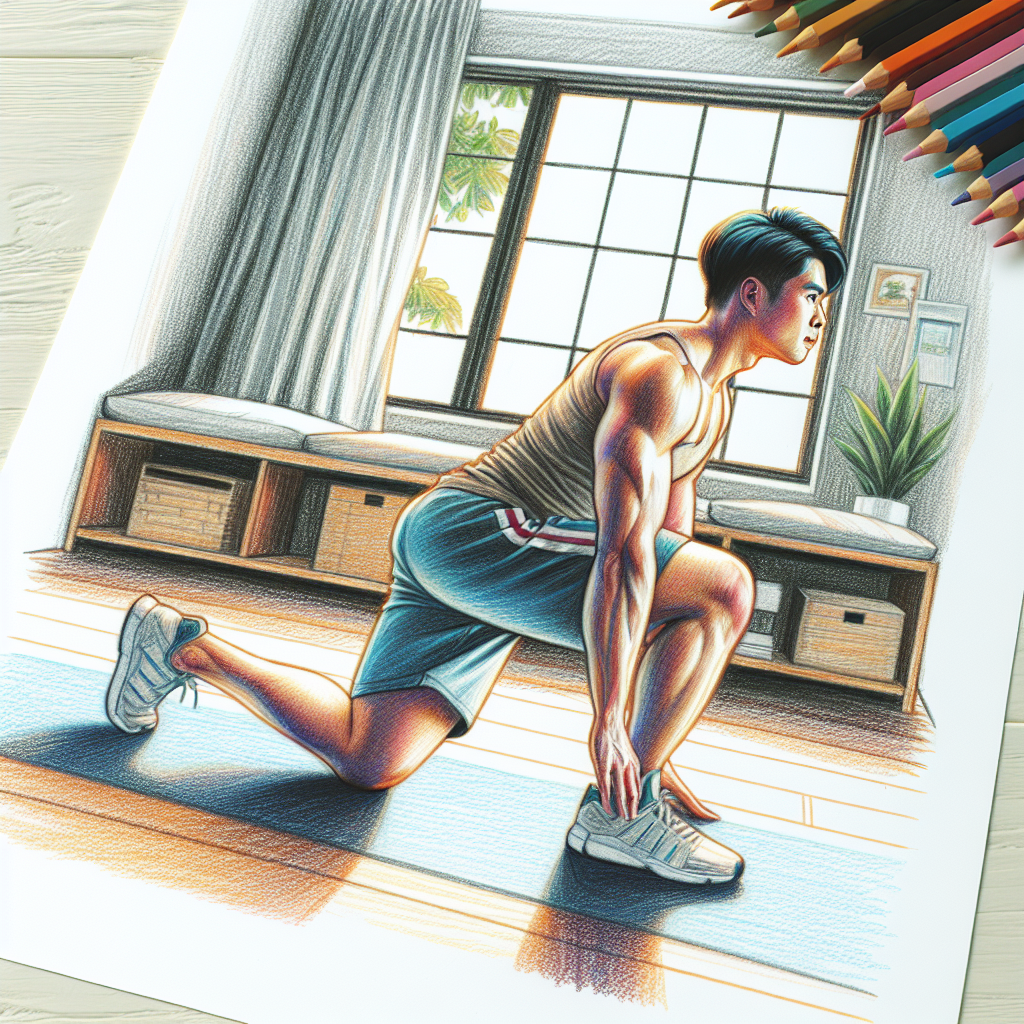 Colored-pencil illustration representing the topic: Fitness
