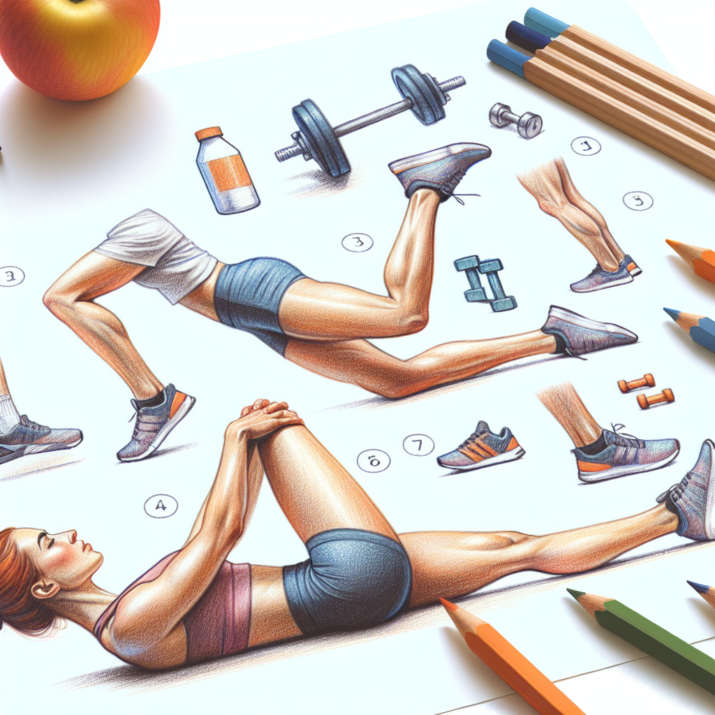Colored-pencil illustration representing the topic: Home Fitness