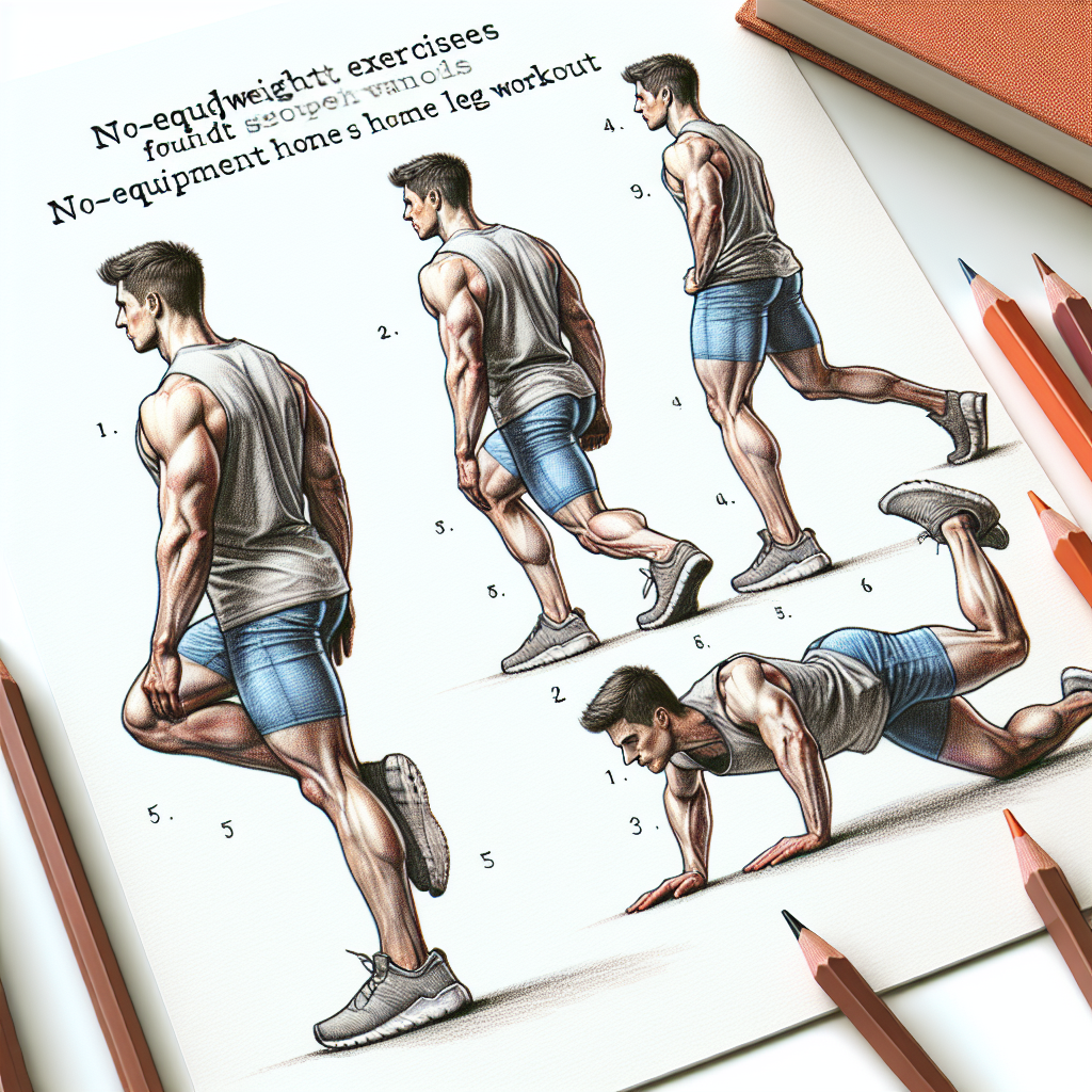 Colored-pencil illustration representing the topic: Home Workouts