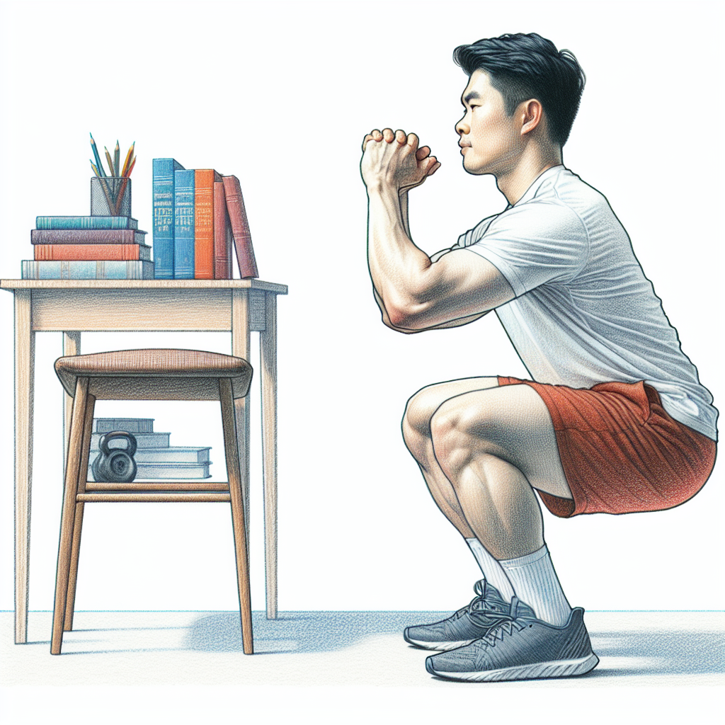 Colored-pencil illustration representing the topic: Home Fitness
