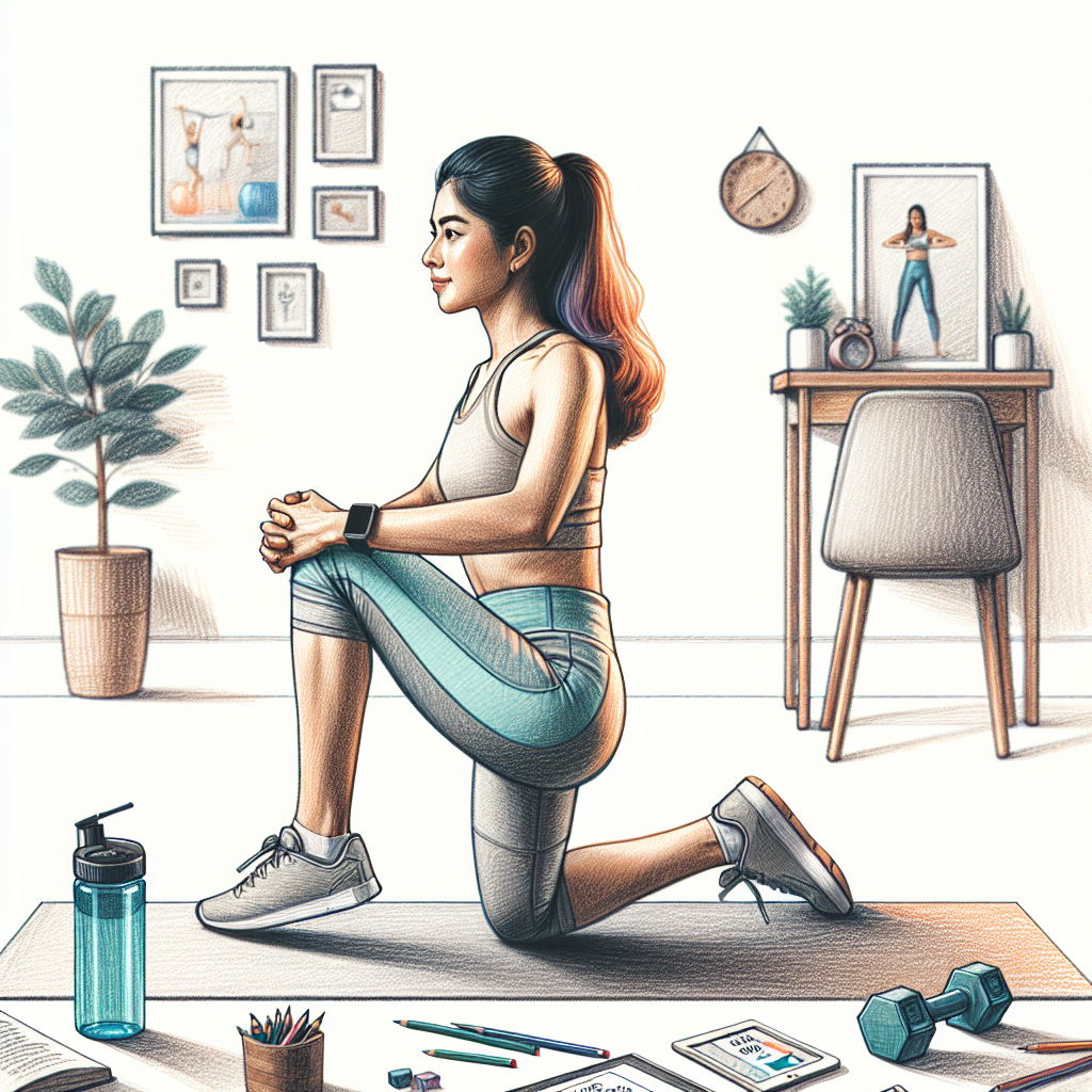 Colored-pencil illustration representing the topic: Fitness Training