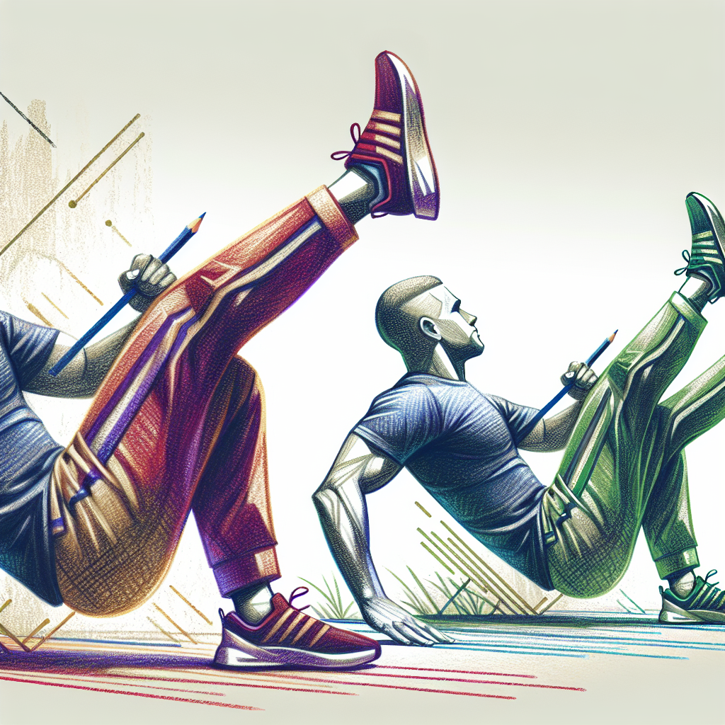 Colored-pencil illustration representing the topic: Fitness Training