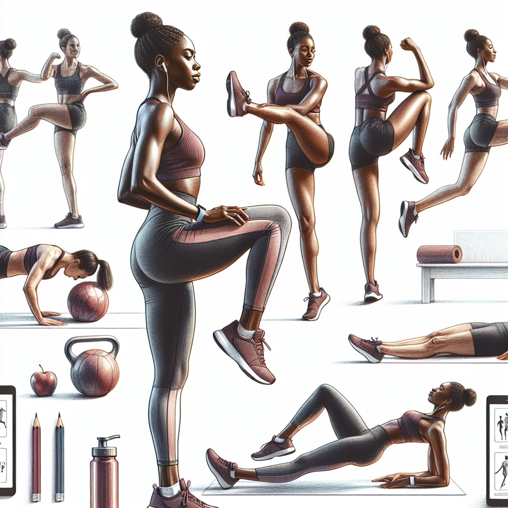 Colored-pencil illustration representing the topic: Fitness Training
