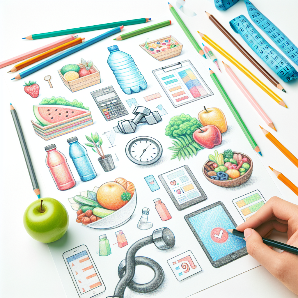 Colored-pencil illustration representing the topic: Weight Loss