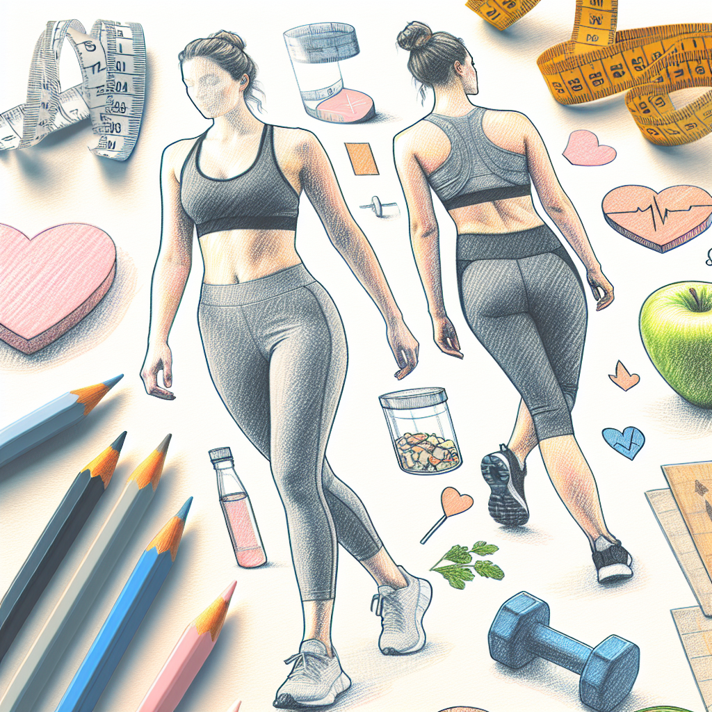 Colored-pencil illustration representing the topic: Health and Fitness