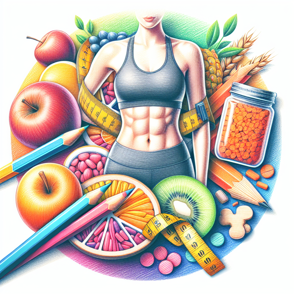 Colored-pencil illustration representing the topic: Health and Fitness