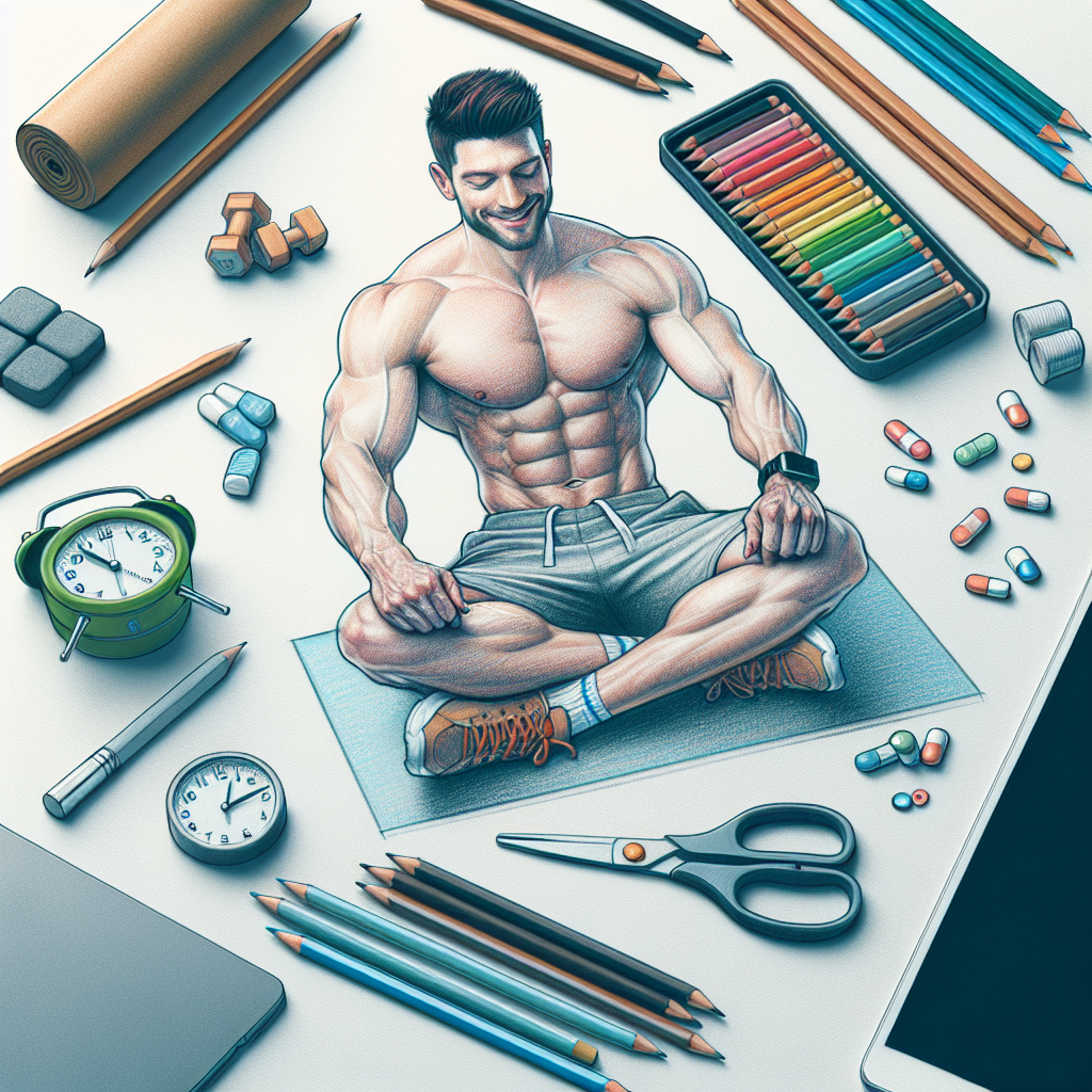 Colored-pencil illustration representing the topic: Fitness and Weight Loss