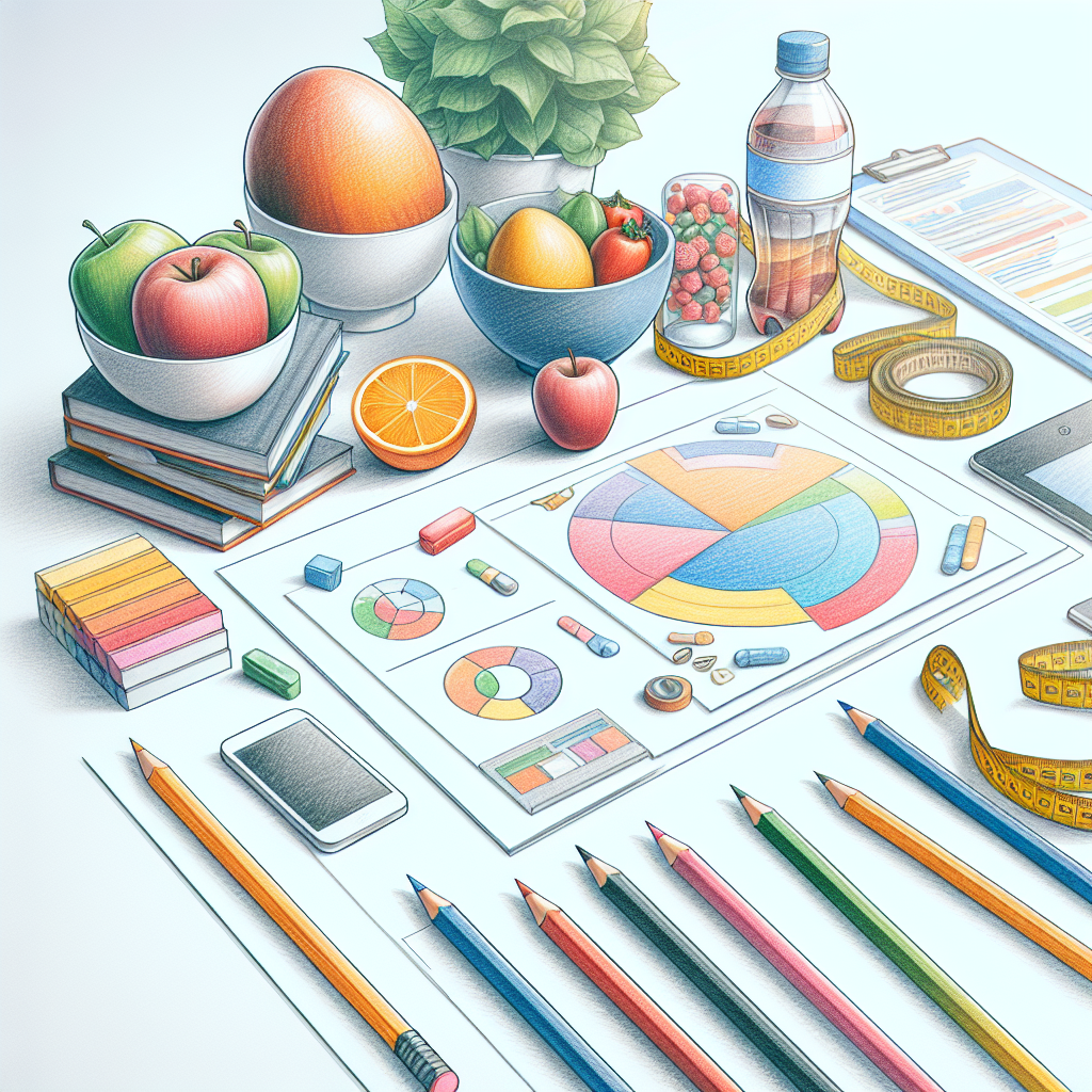 Colored-pencil illustration representing the topic: Meal Planning