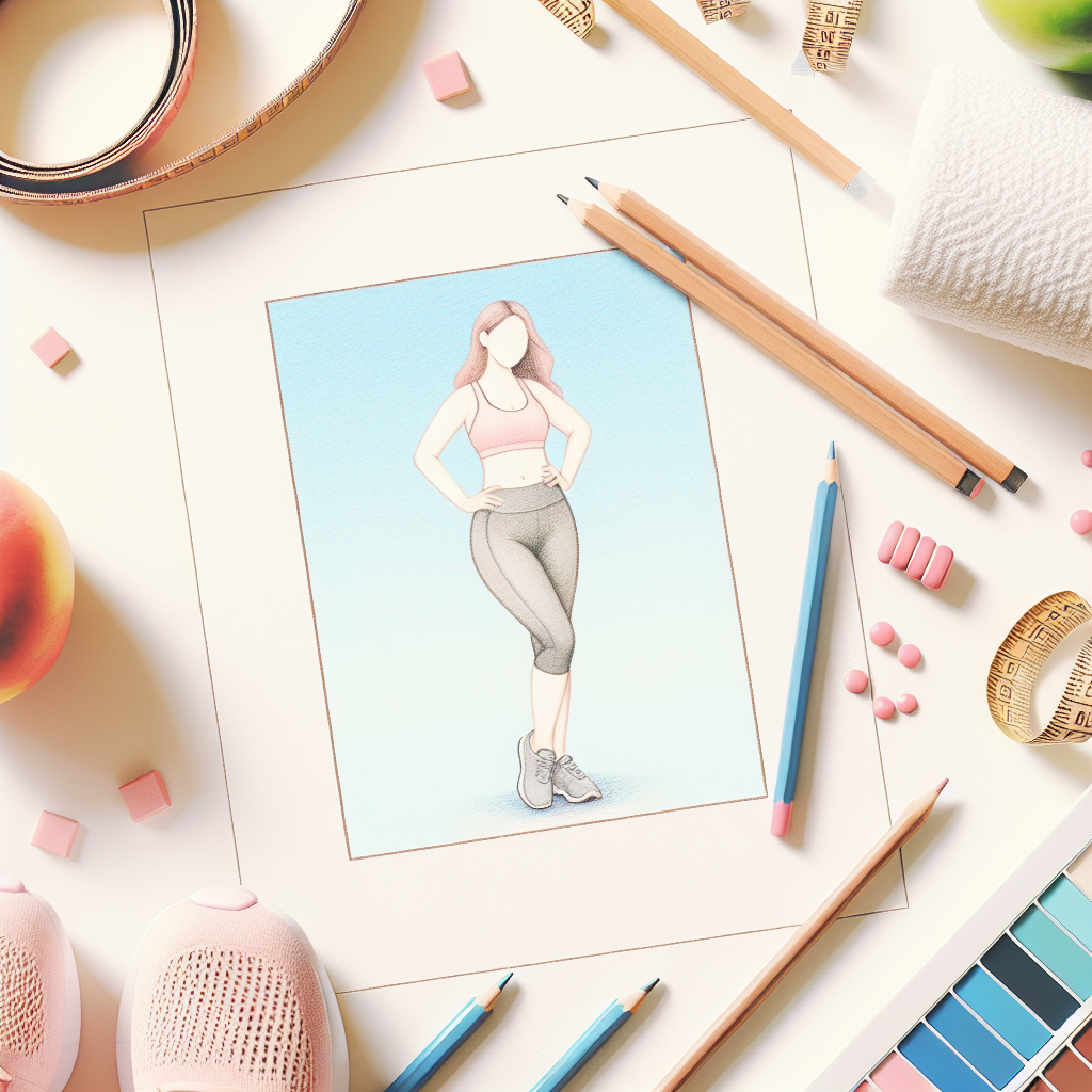 Colored-pencil illustration representing the topic: Fitness & Health