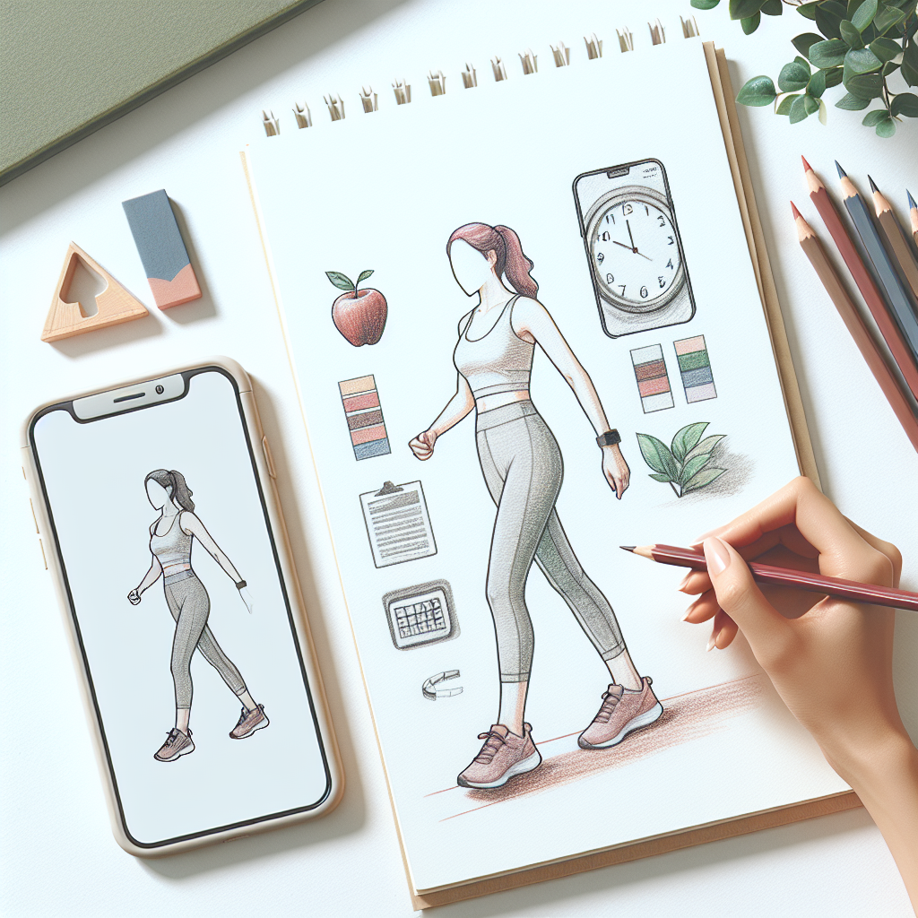 Colored-pencil illustration representing the topic: Fitness and Health