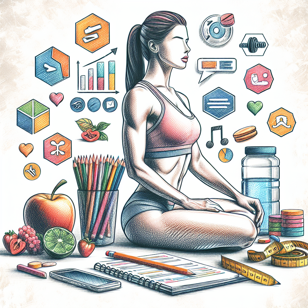 Colored-pencil illustration representing the topic: Health and Fitness