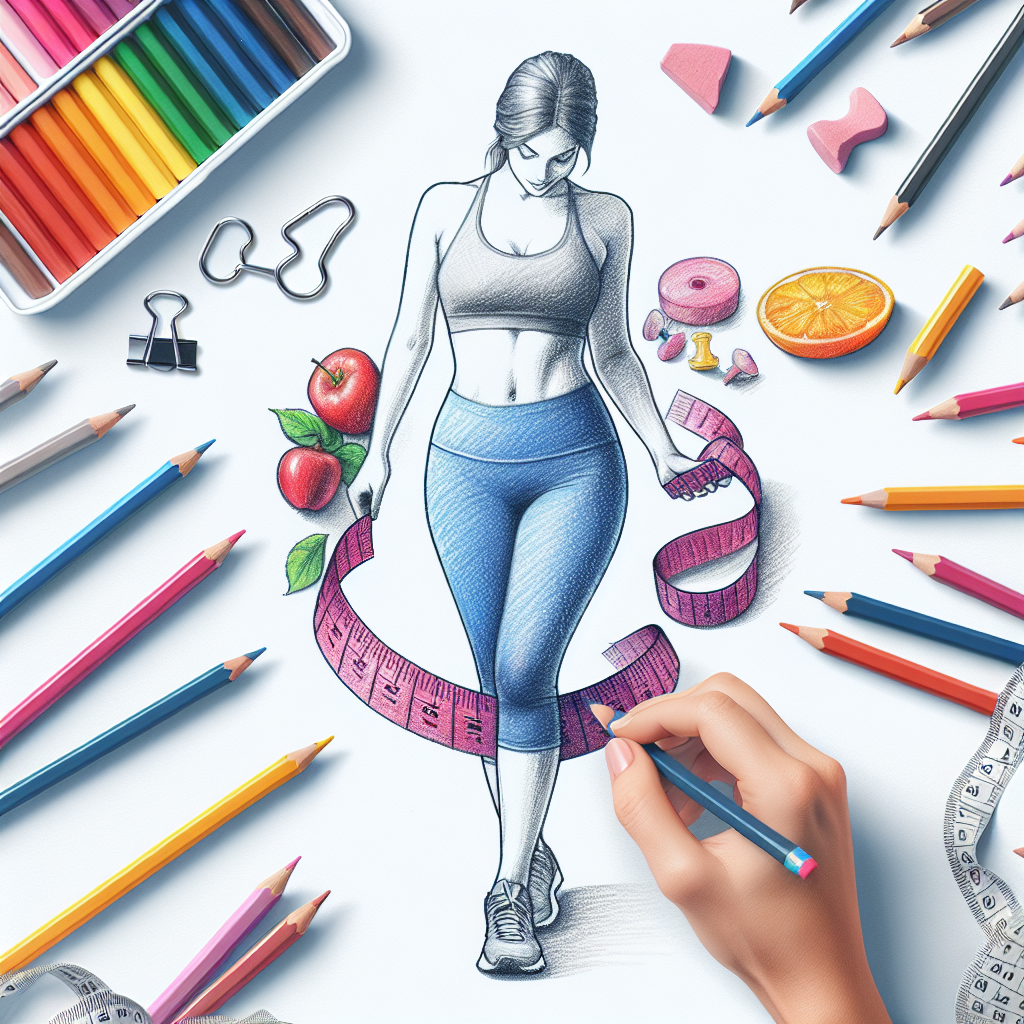 Colored-pencil illustration representing the topic: Weight Loss