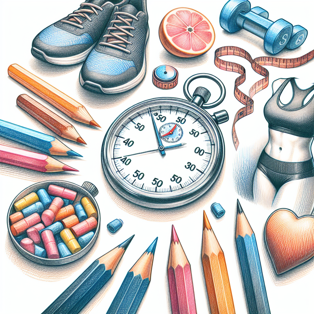 Colored-pencil illustration representing the topic: Fitness and Health