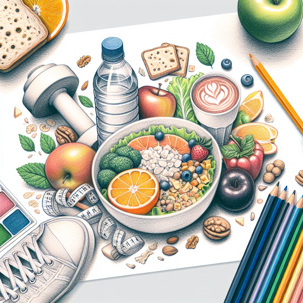 Colored-pencil illustration representing the topic: Weight Loss
