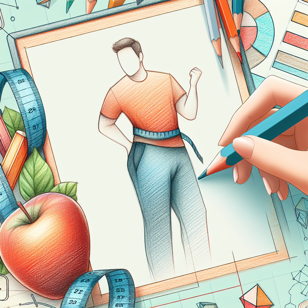 Colored-pencil illustration representing the topic: Weight Loss