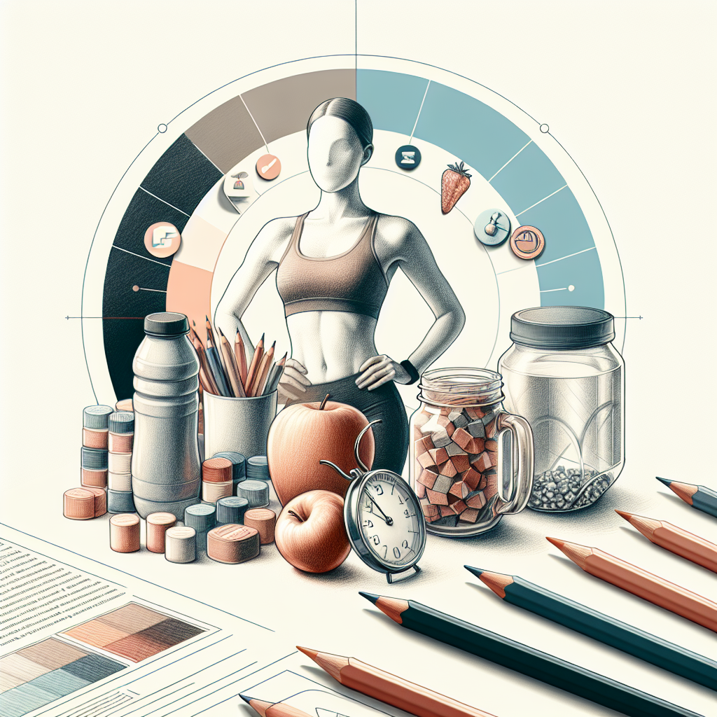 Colored-pencil illustration representing the topic: Fitness Tips