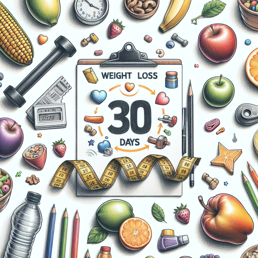 Colored-pencil illustration representing the topic: Weight Loss