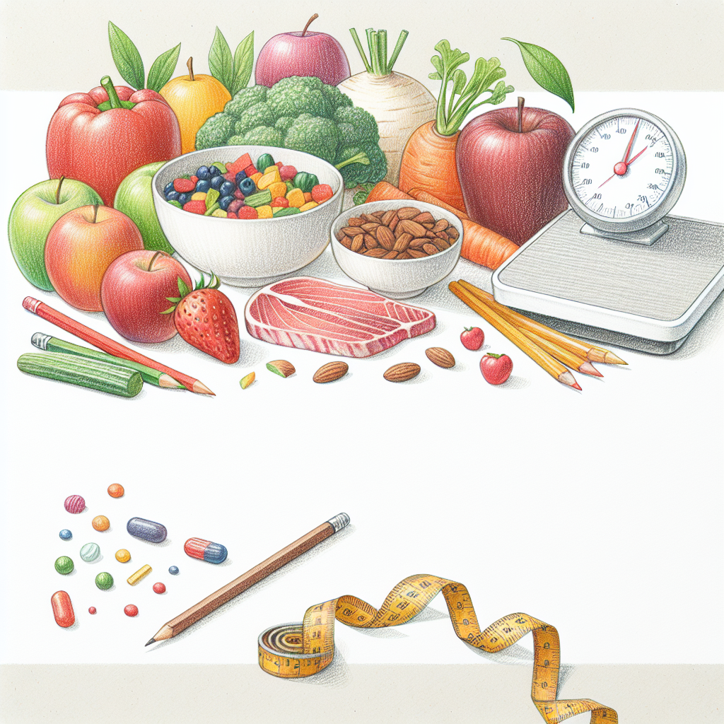 Colored-pencil illustration representing the topic: Weight Loss