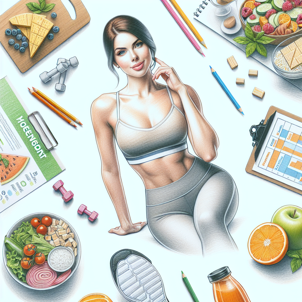 Colored-pencil illustration representing the topic: Weight Loss Strategies