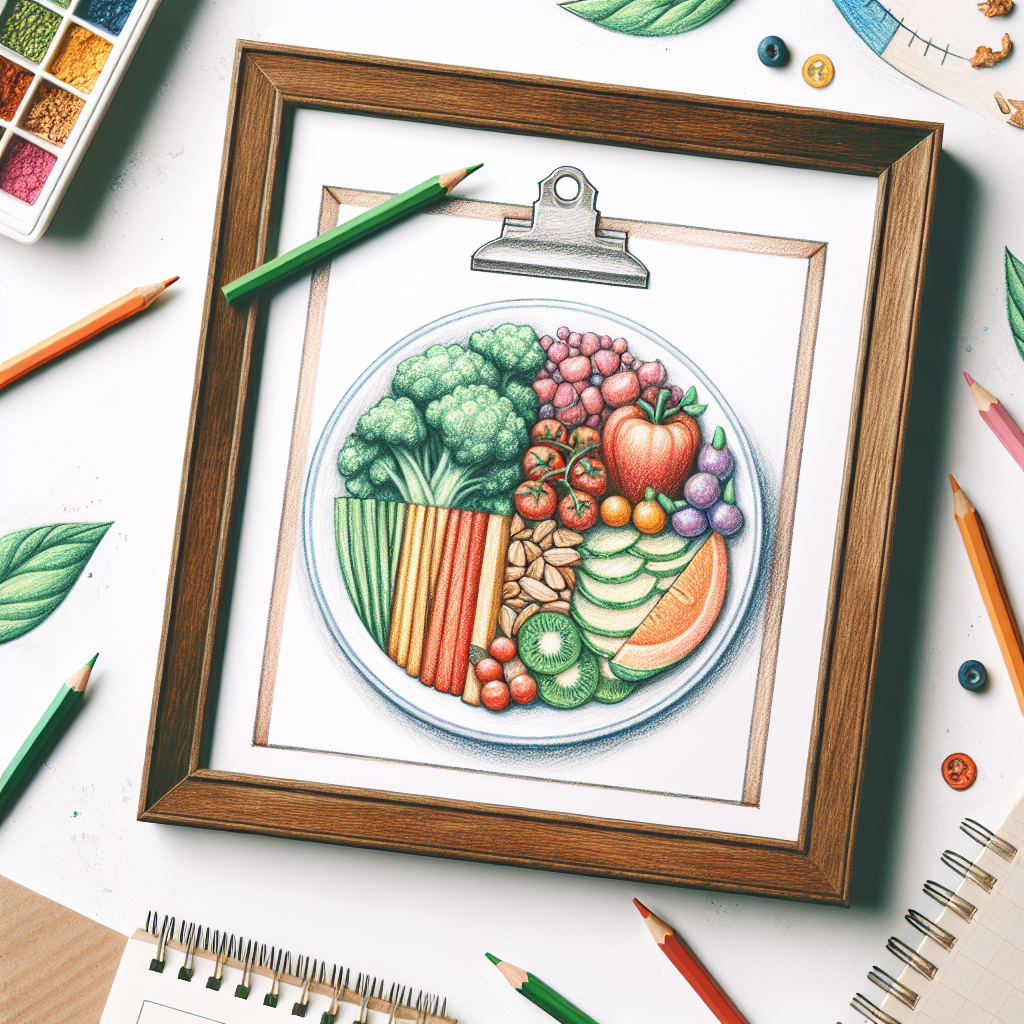 Colored-pencil illustration representing the topic: Nutrition