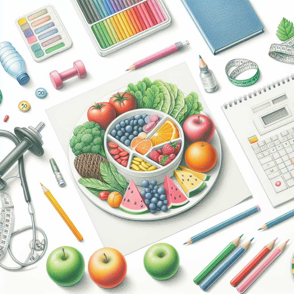 Colored-pencil illustration representing the topic: Weight Management