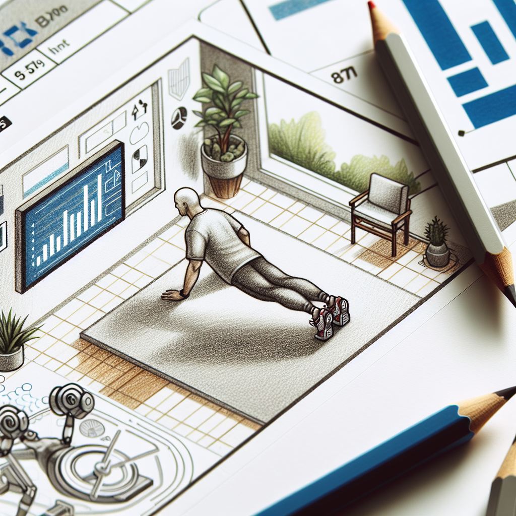 Colored-pencil illustration representing the topic: Fitness