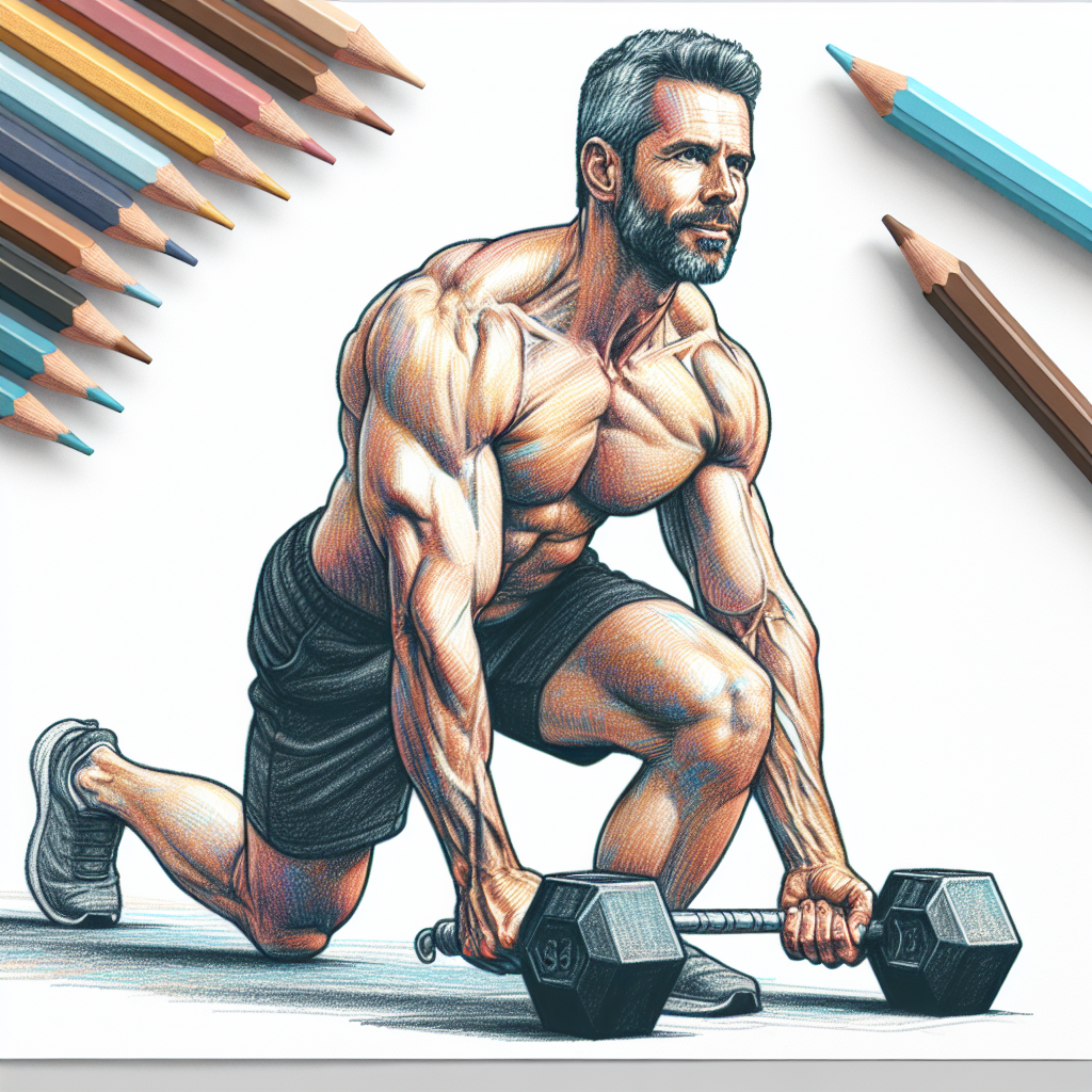 Colored-pencil illustration representing the topic: Men's Fitness